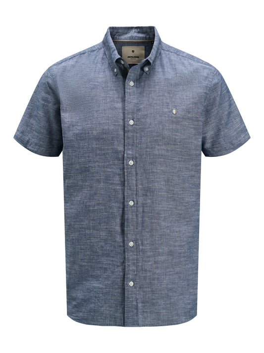 JACK&JONES  JPRBLUSUMMER SHIELD S/S SHIRT DENIMBLAUW