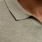 JACK&JONES  JJKANE SLUB KNIT SPLIT NECK POLO PLS GROEN