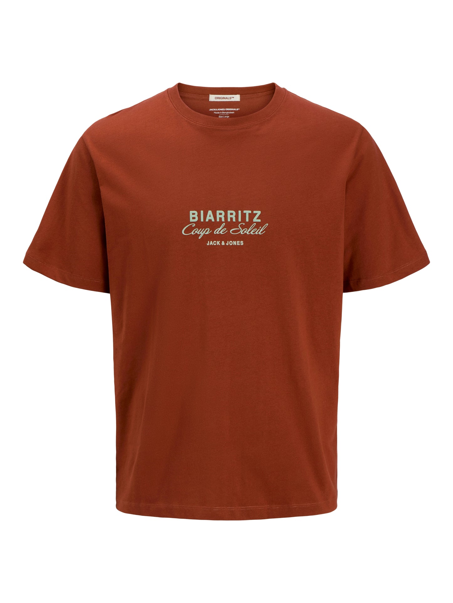 JACK&JONES  JORCANGGU CHEST TEE SS CREW NECK PLS ORANJE
