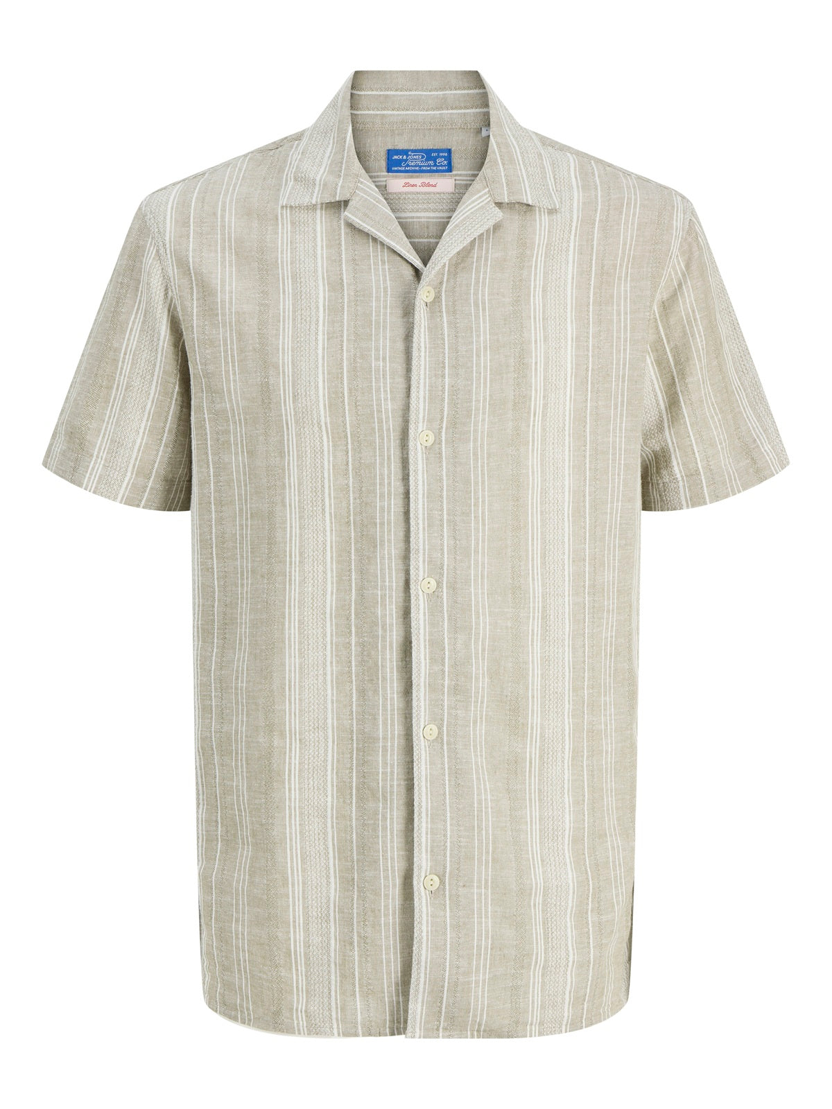JACK&JONES  JPRBLUSUMMER LINEN BLEND DOBBY S/S S PLS