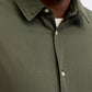 JACK&JONES PLUS JJEBREEZE LINEN BLEND SHIRT SS SN PLS OLIVE GREEN