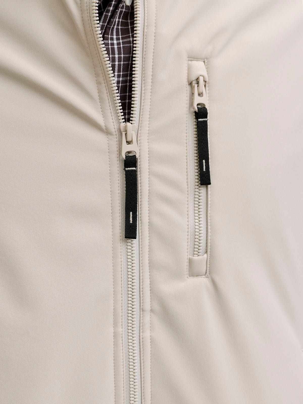 JACK&JONES  JJEPARKER SOFTSHELL COLLAR BOMBER SN PLS WIT/BEIGE