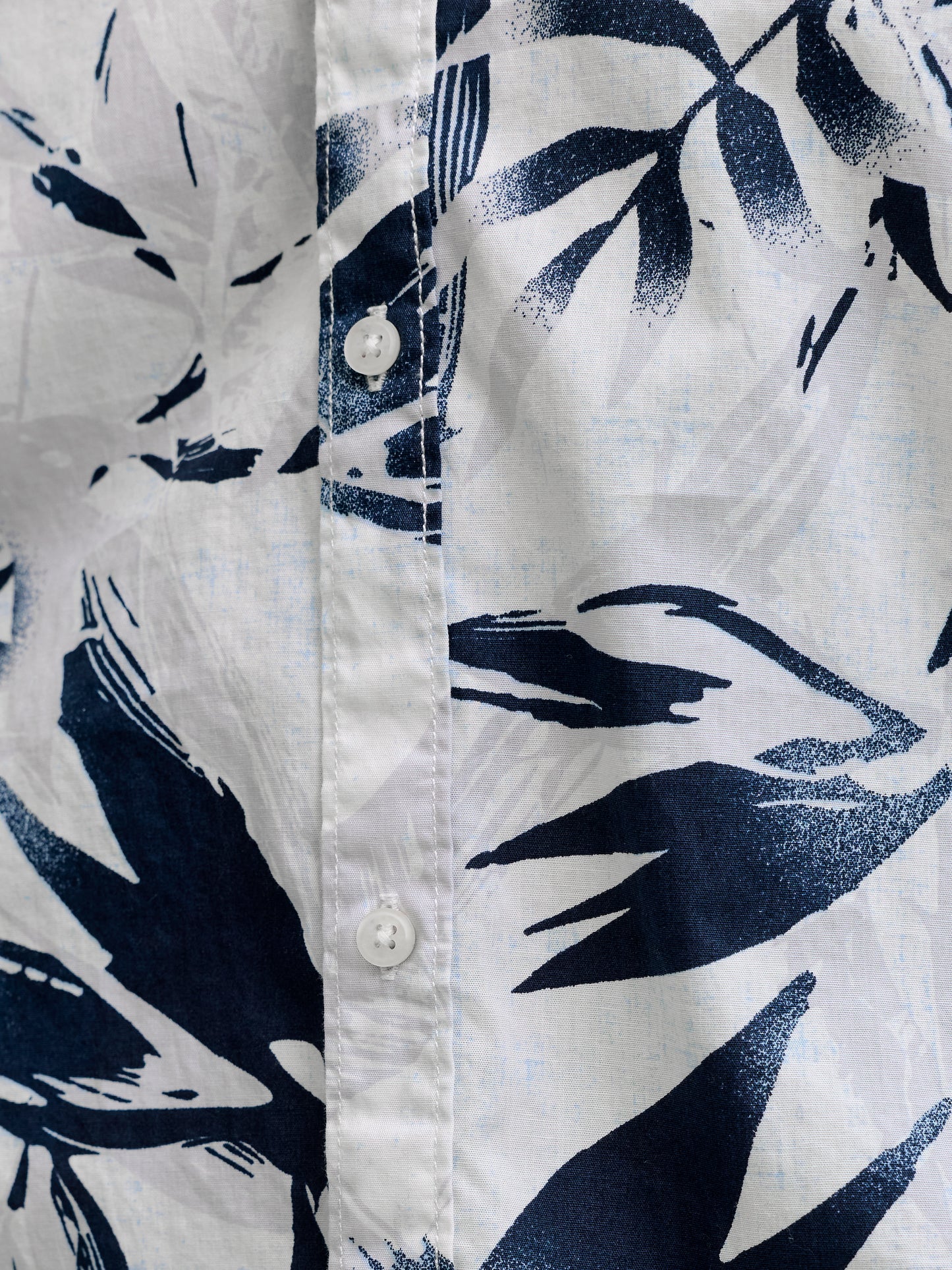 JACK&JONES  JJHONOLULU AOP SHIRT SS PLS CLOUD DANCER