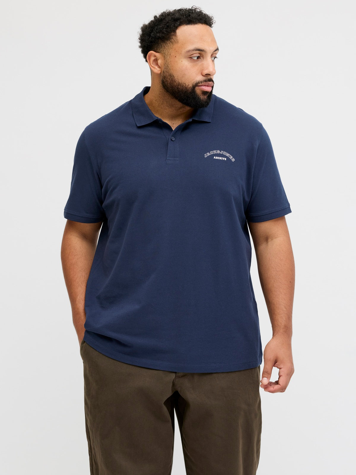 JACK&JONES JJCOLLEGE LOGO POLO SS PLS BLAUW