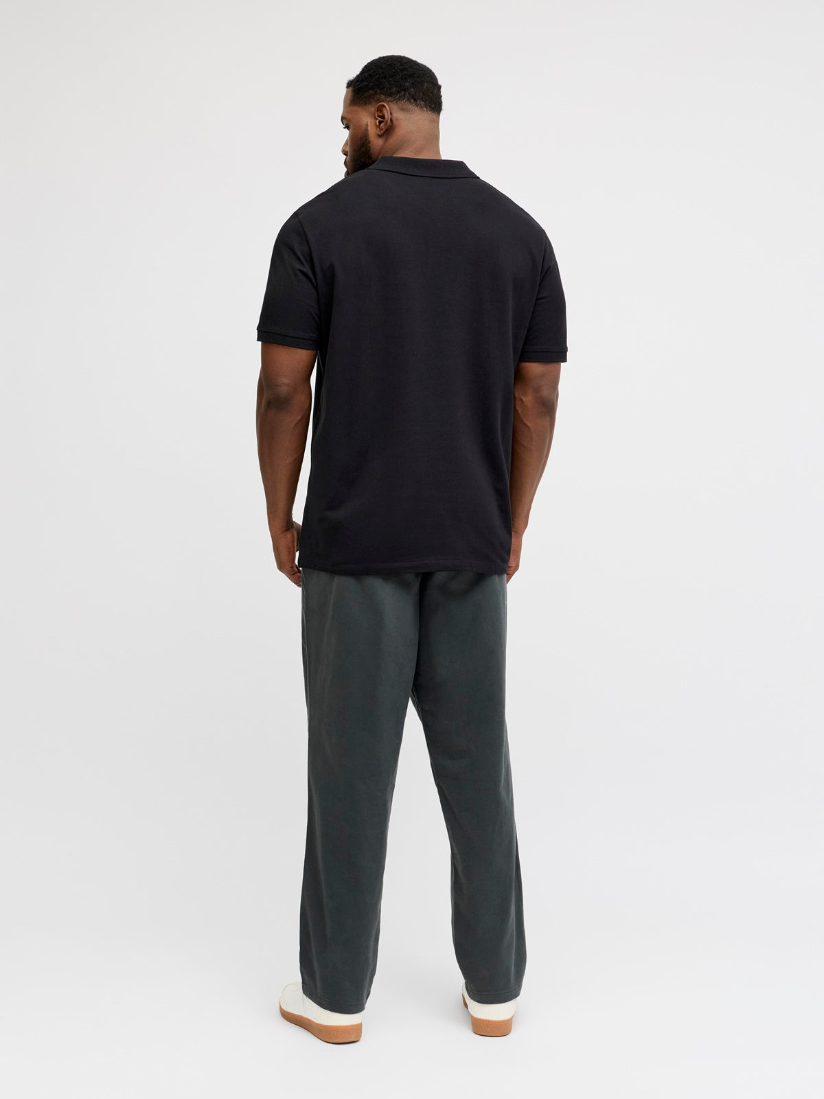 JACK&JONES JJCOLLEGE LOGO POLO SS PLS BLACK