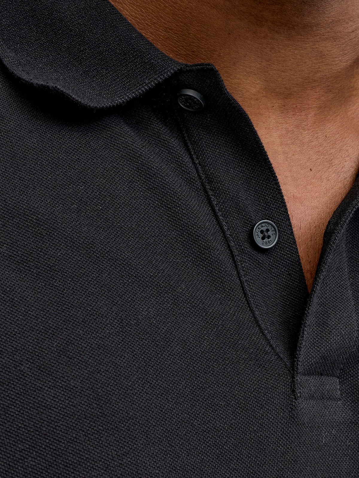 JACK&JONES JJCOLLEGE LOGO POLO SS PLS BLACK