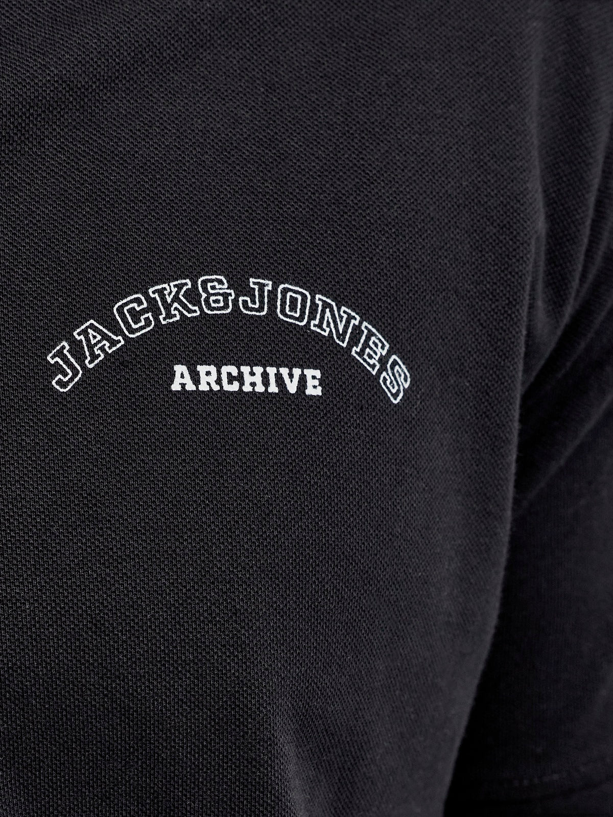 JACK&JONES JJCOLLEGE LOGO POLO SS PLS BLACK