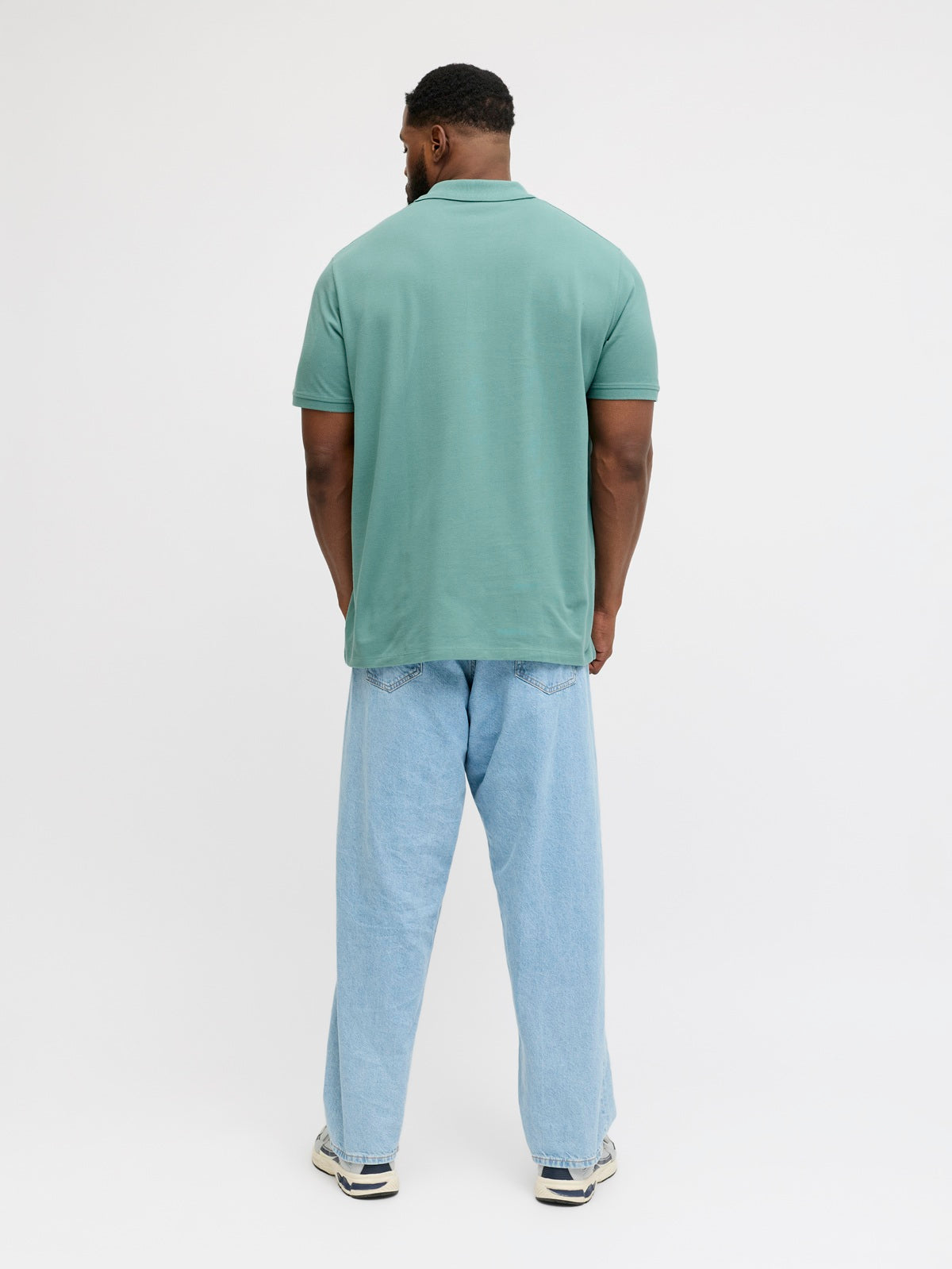 JACK&JONES JJCOLLEGE LOGO POLO SS PLS MINERAL BLUE