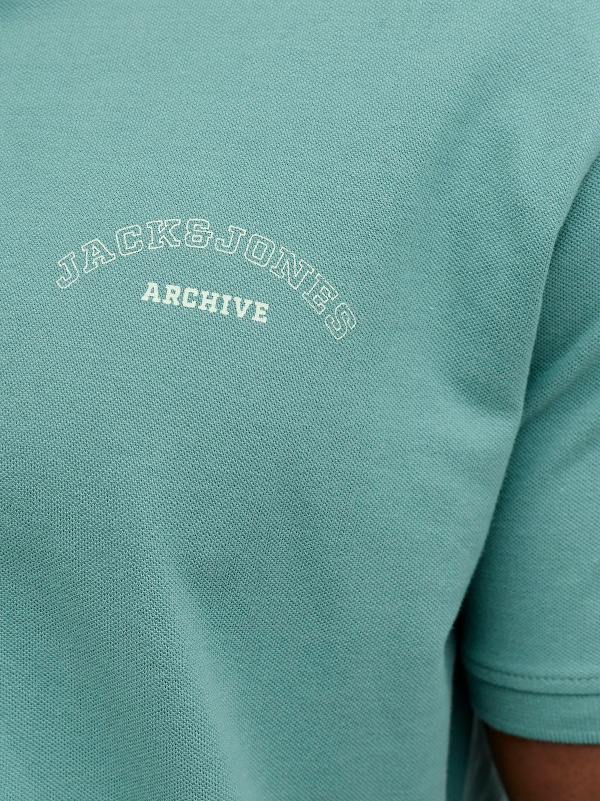 JACK&JONES JJCOLLEGE LOGO POLO SS PLS MINERAL BLUE