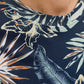 JACK&JONES  JJHONOLULU AOP TEE SS CREW NECK PLS NAVY BLAZER