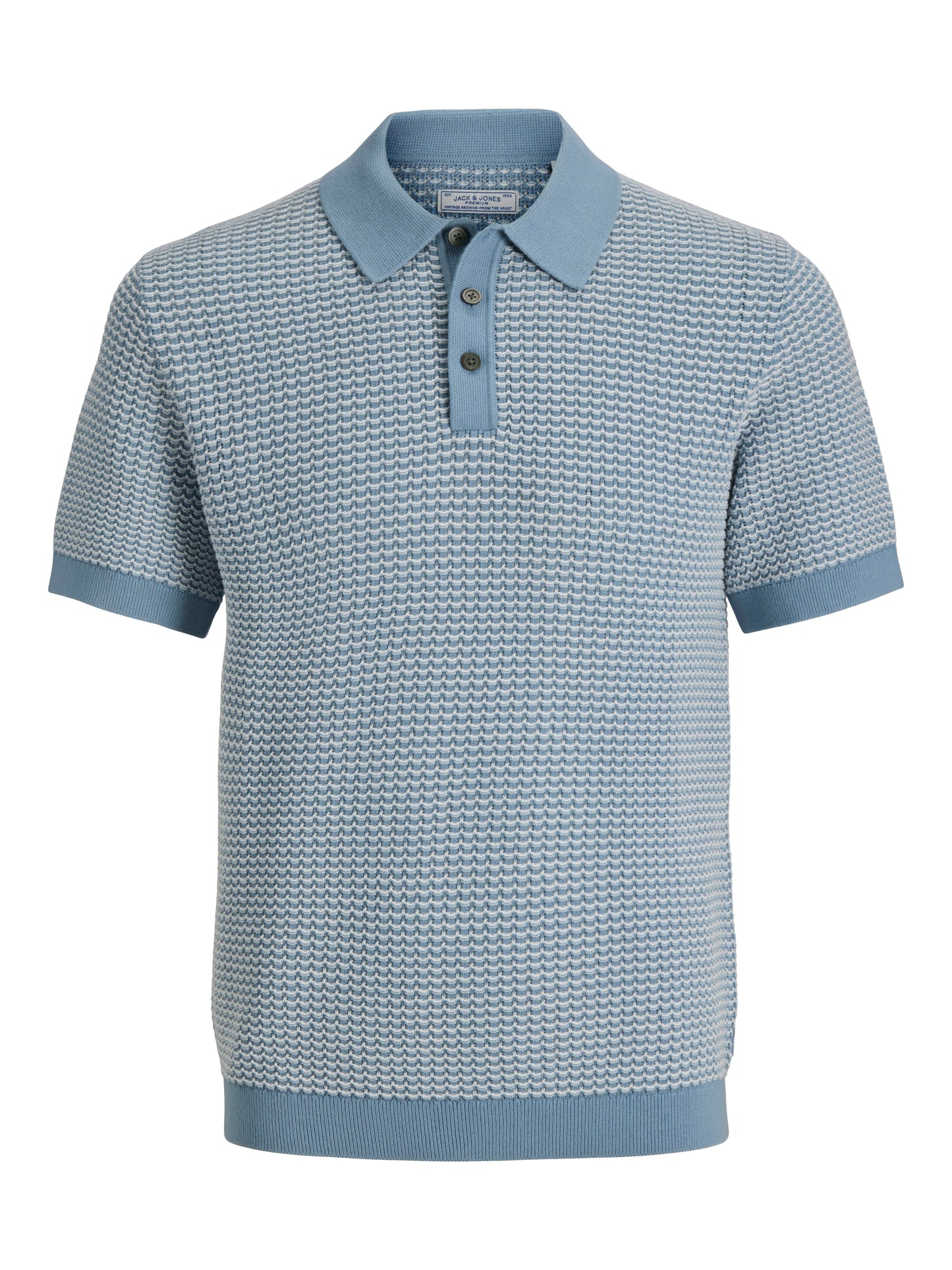 JACK&JONES  JPRBLUKINGSLEY KNIT POLO SS PLS  Ashley Blue