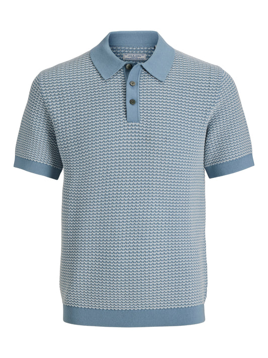 JACK&JONES  JPRBLUKINGSLEY KNIT POLO SS PLS  Ashley Blue
