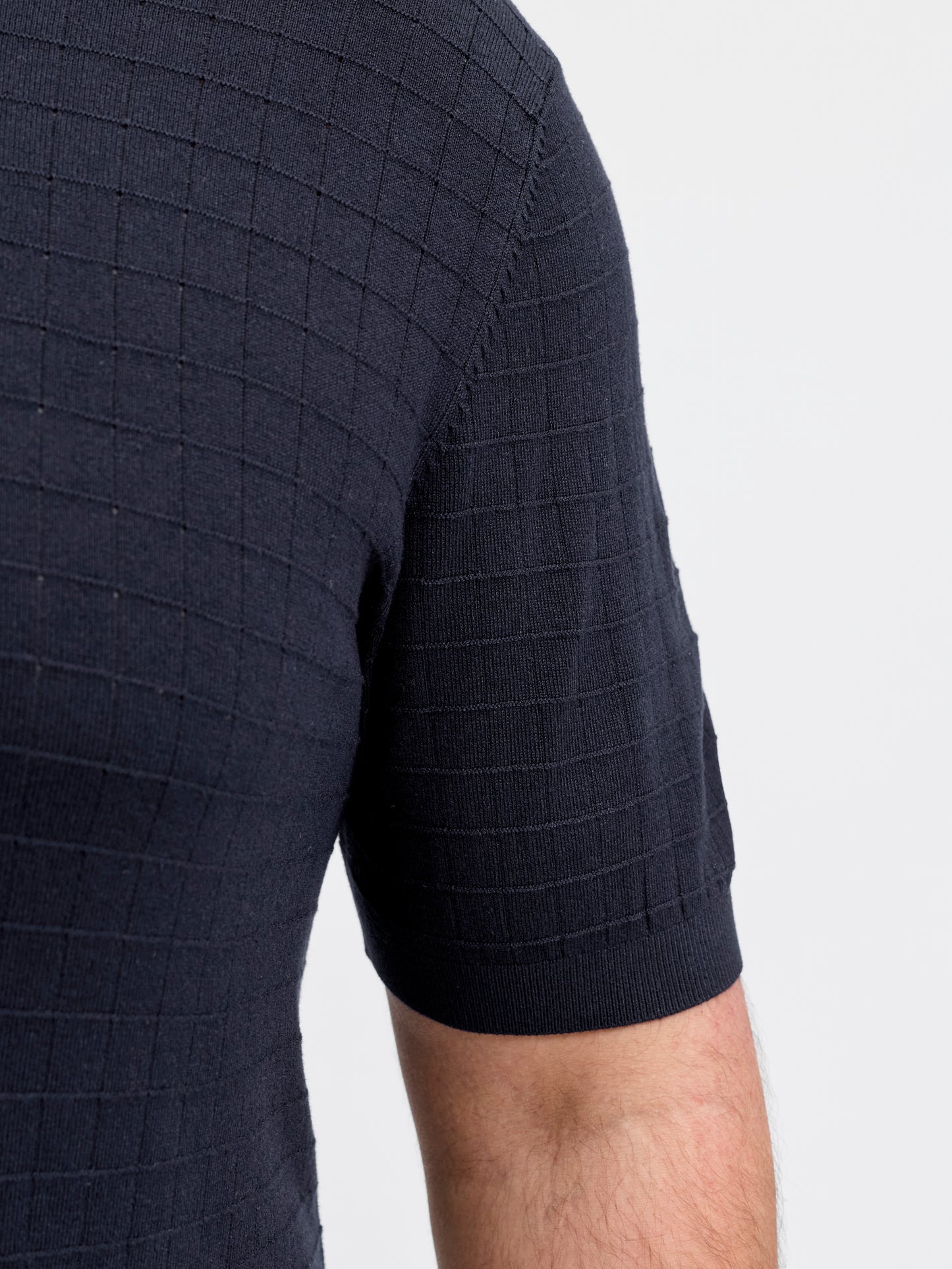 JACK&JONES  JPRBLAWILLIAM STRUCTURE KNIT POLO PLS BLAUW