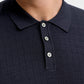 JACK&JONES  JPRBLAWILLIAM STRUCTURE KNIT POLO PLS BLAUW