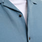 JACK&JONES JJGLOBAL WAFFLE RESORT SHIRT SS PLS  Blue Mirage