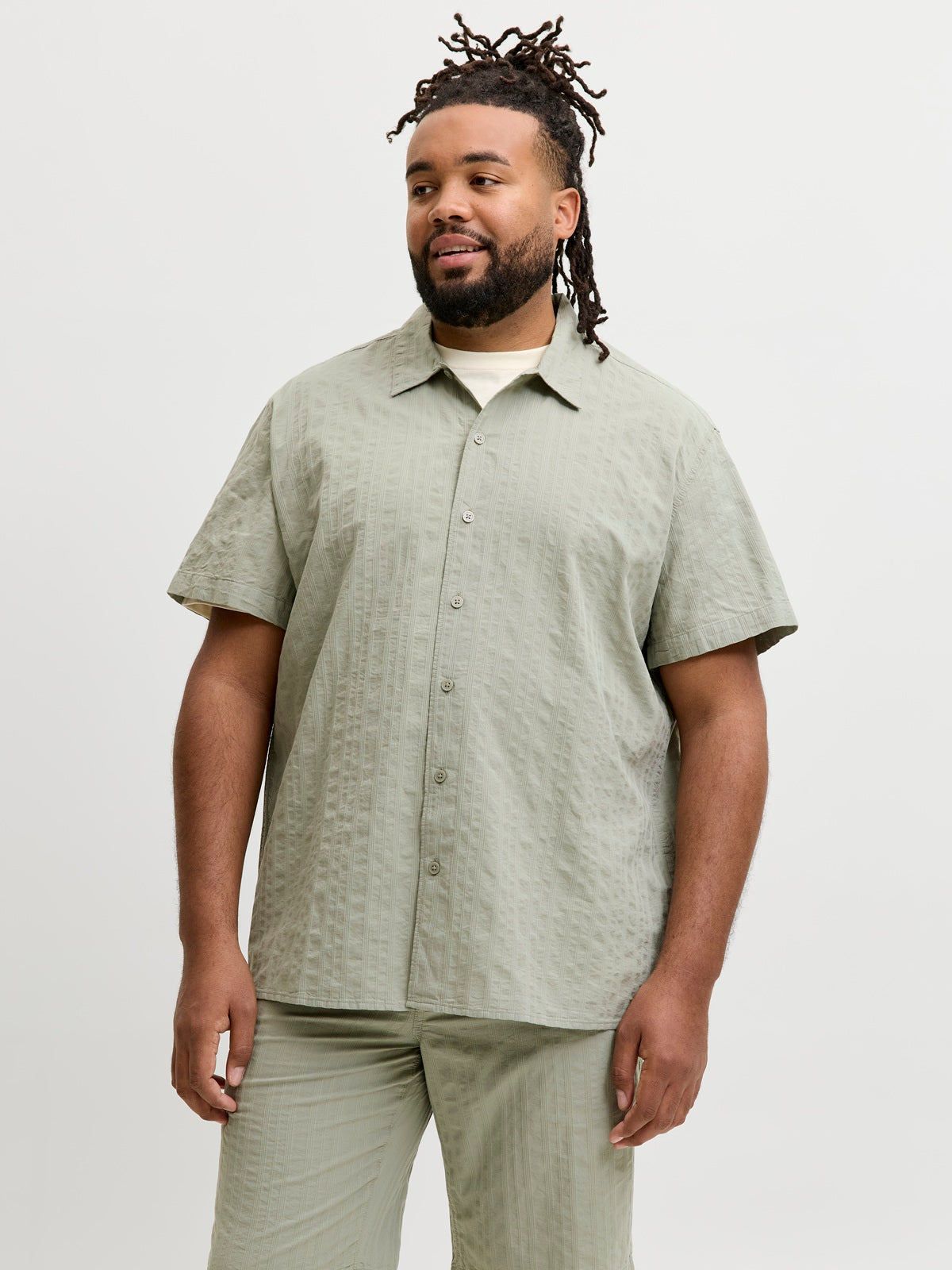 JACK&JONES JORRIVIERA TEXTURE SHIRT SS PLS