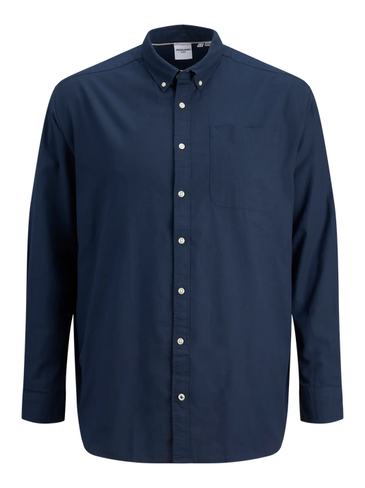 JACK&JONES  JJEFIELD MELANGE SHIRT LS SN PLS BLAUW