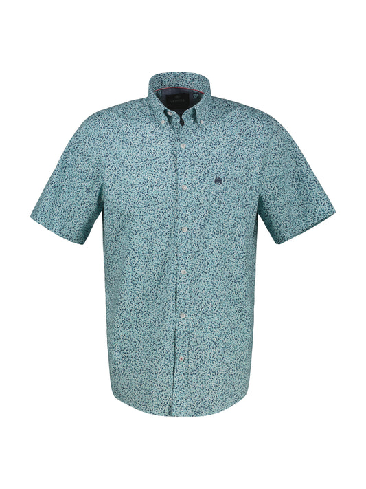 Lerros Overhemd Korte mouw Kleur Coastal Blue