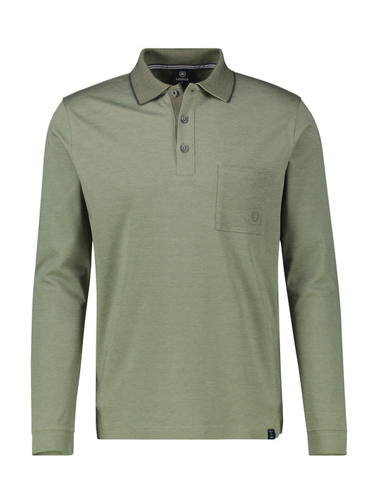 Lerros Polo Lange mouw Kleur Nordic Olive