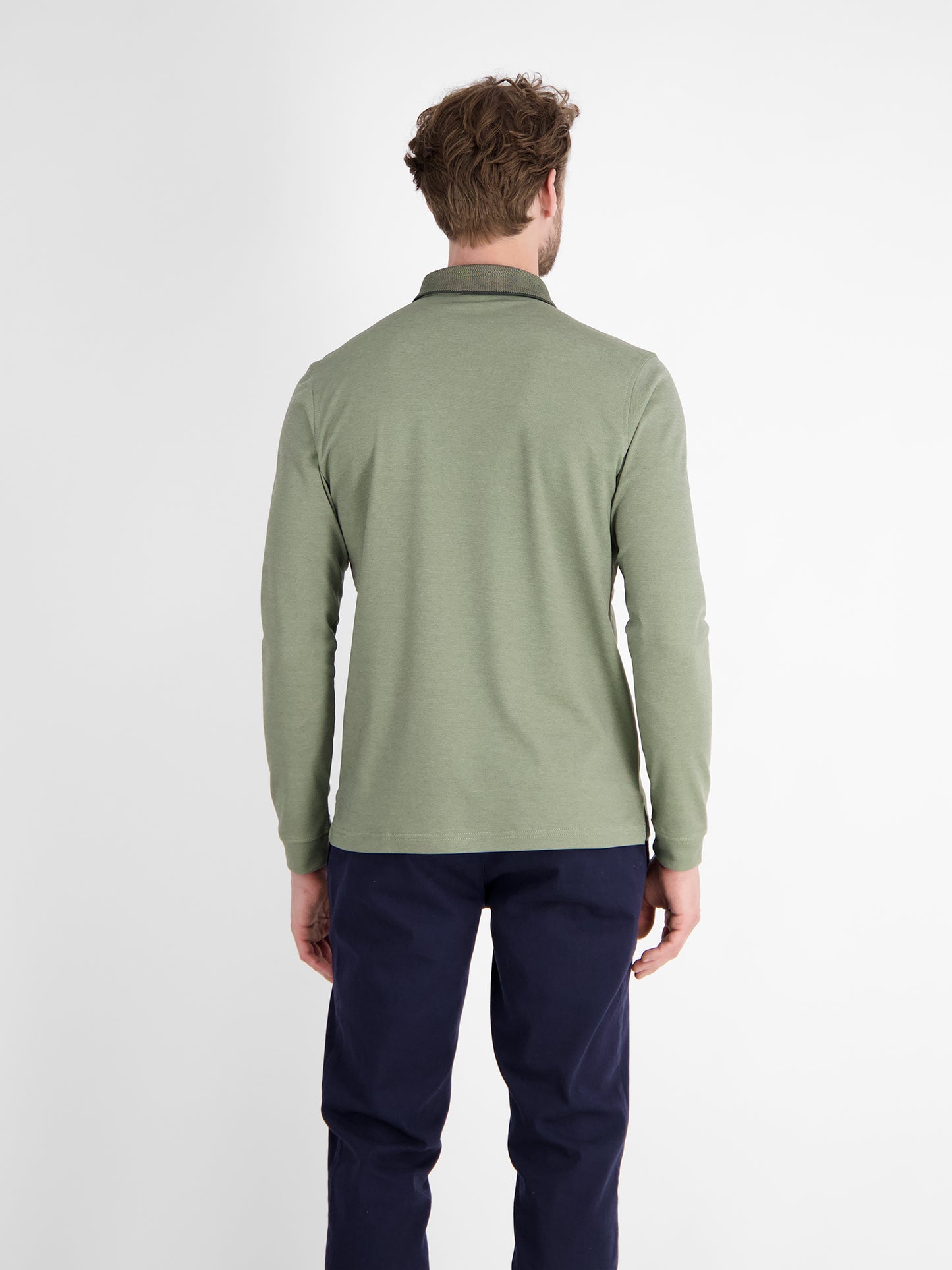 Lerros Polo Lange mouw Kleur Nordic Olive