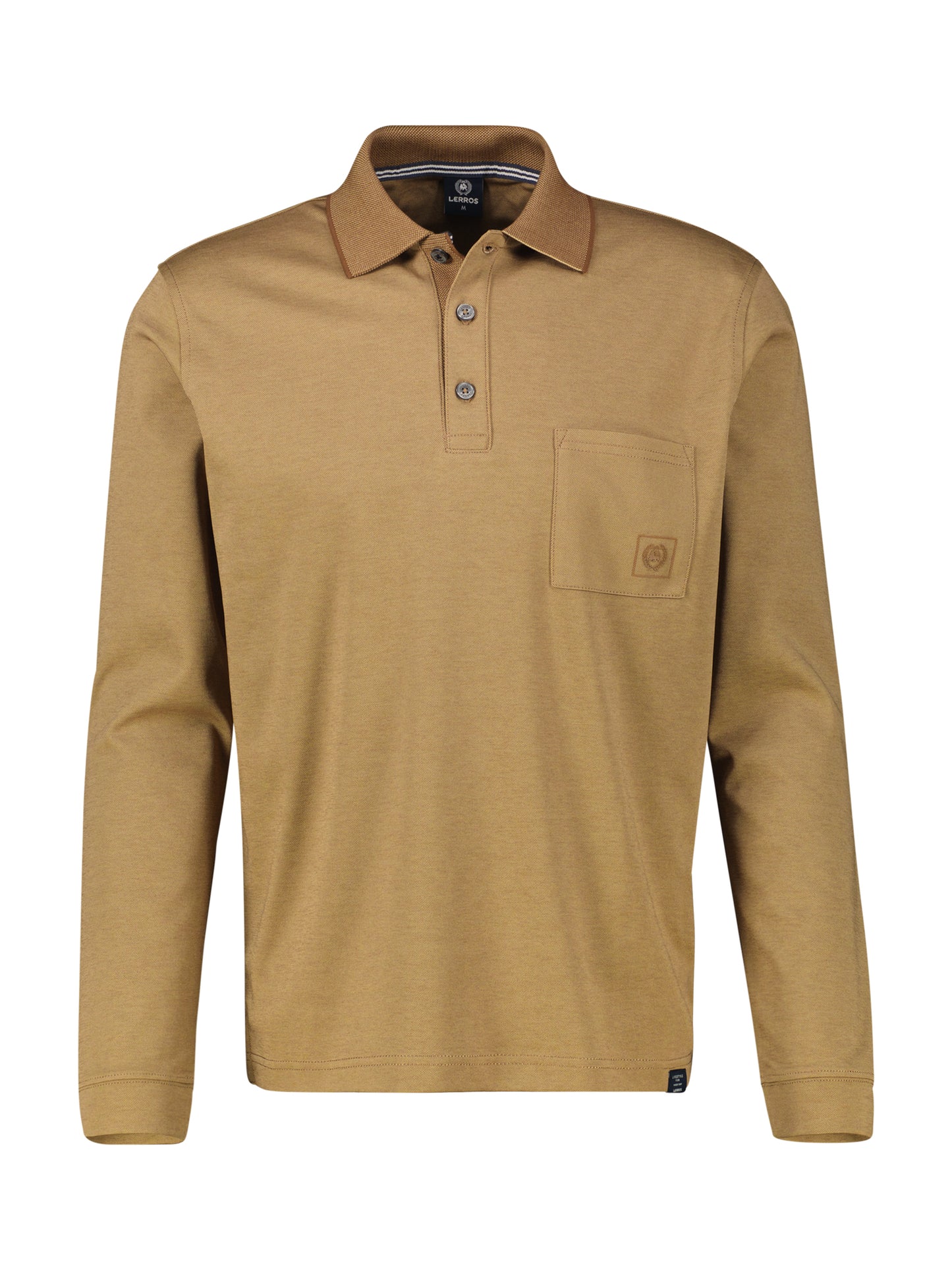 Lerros Polo Lange mouw Kleur Light Coffee
