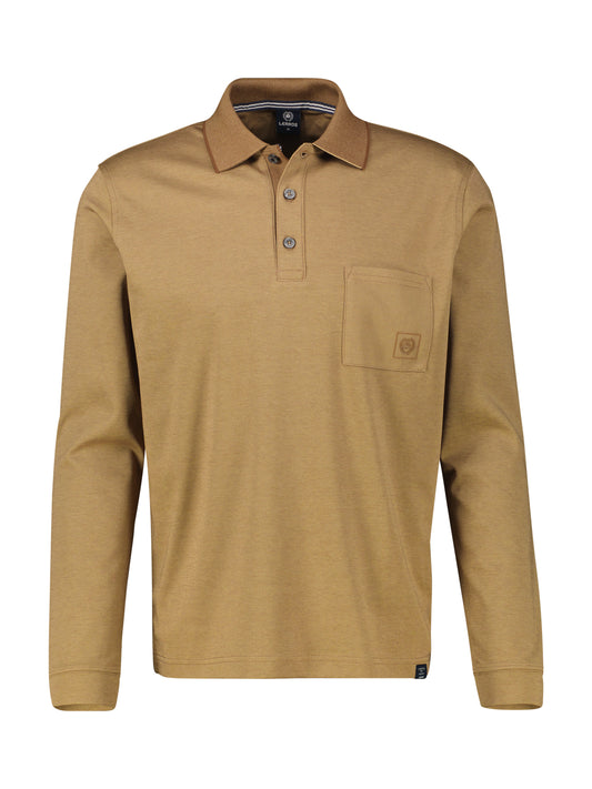 Lerros Polo Lange mouw Kleur Light Coffee