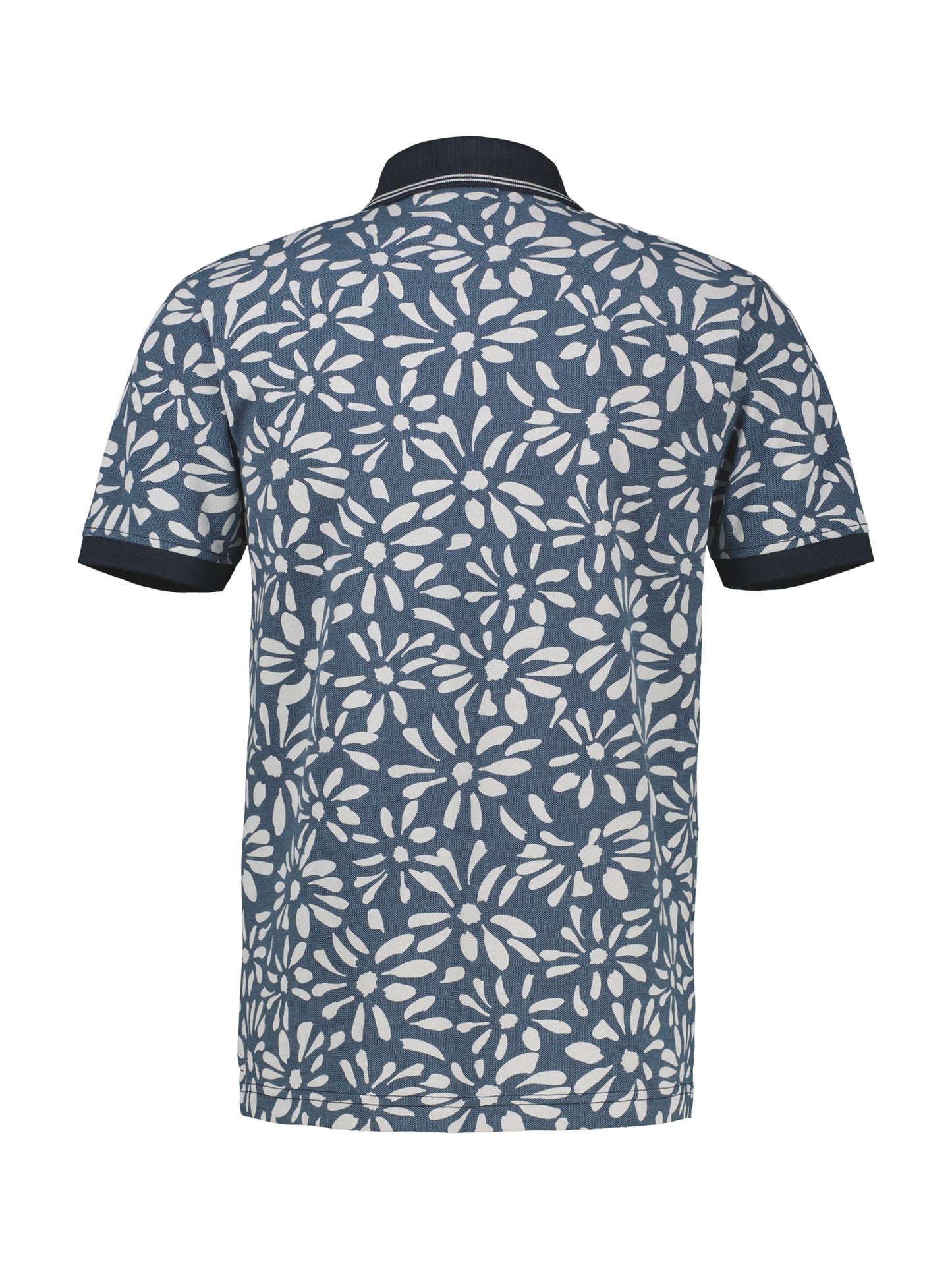 LERROS POLO BLAUW PRINT
