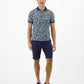 LERROS POLO BLAUW PRINT