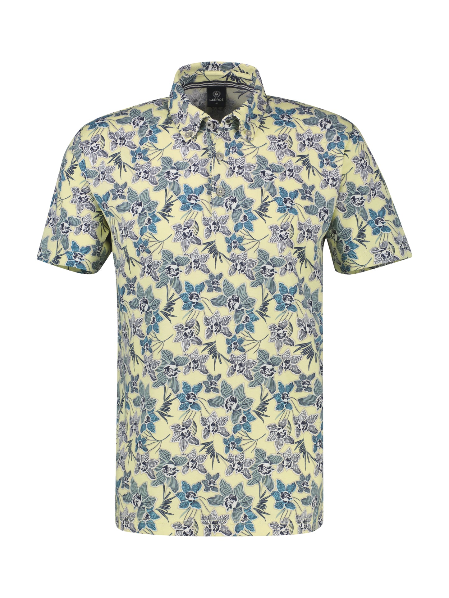 LERROS POLO GEEL PRINT
