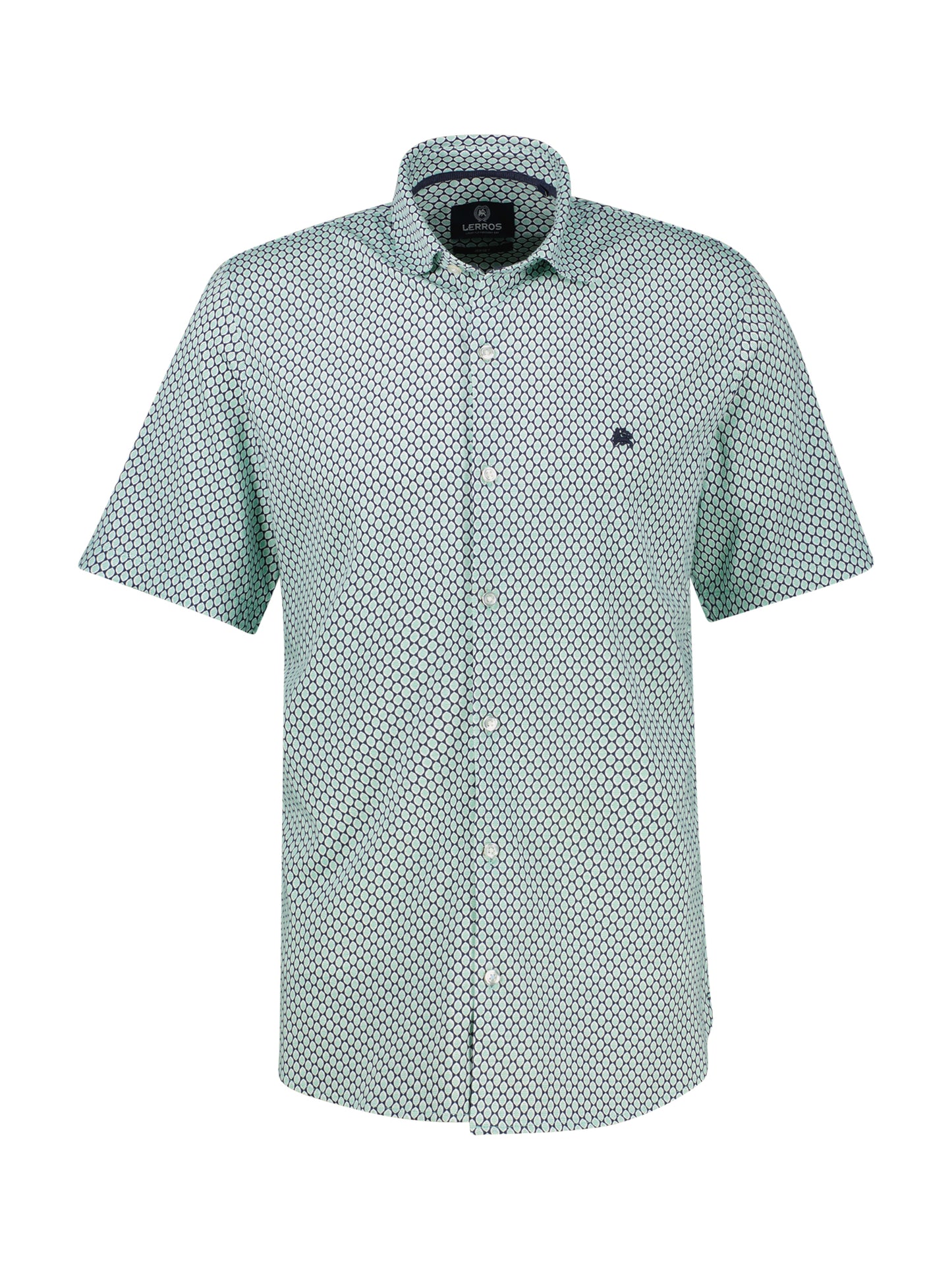 Lerros Overhemd Korte mouw Mint Water