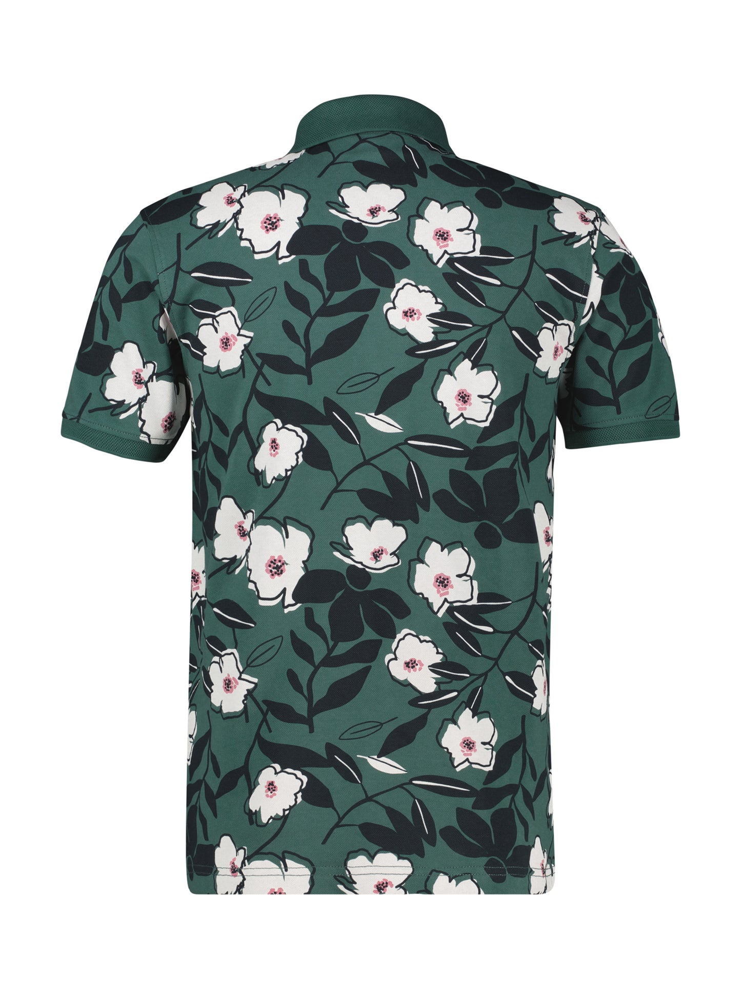 LERROS POLO GROEN PRINT