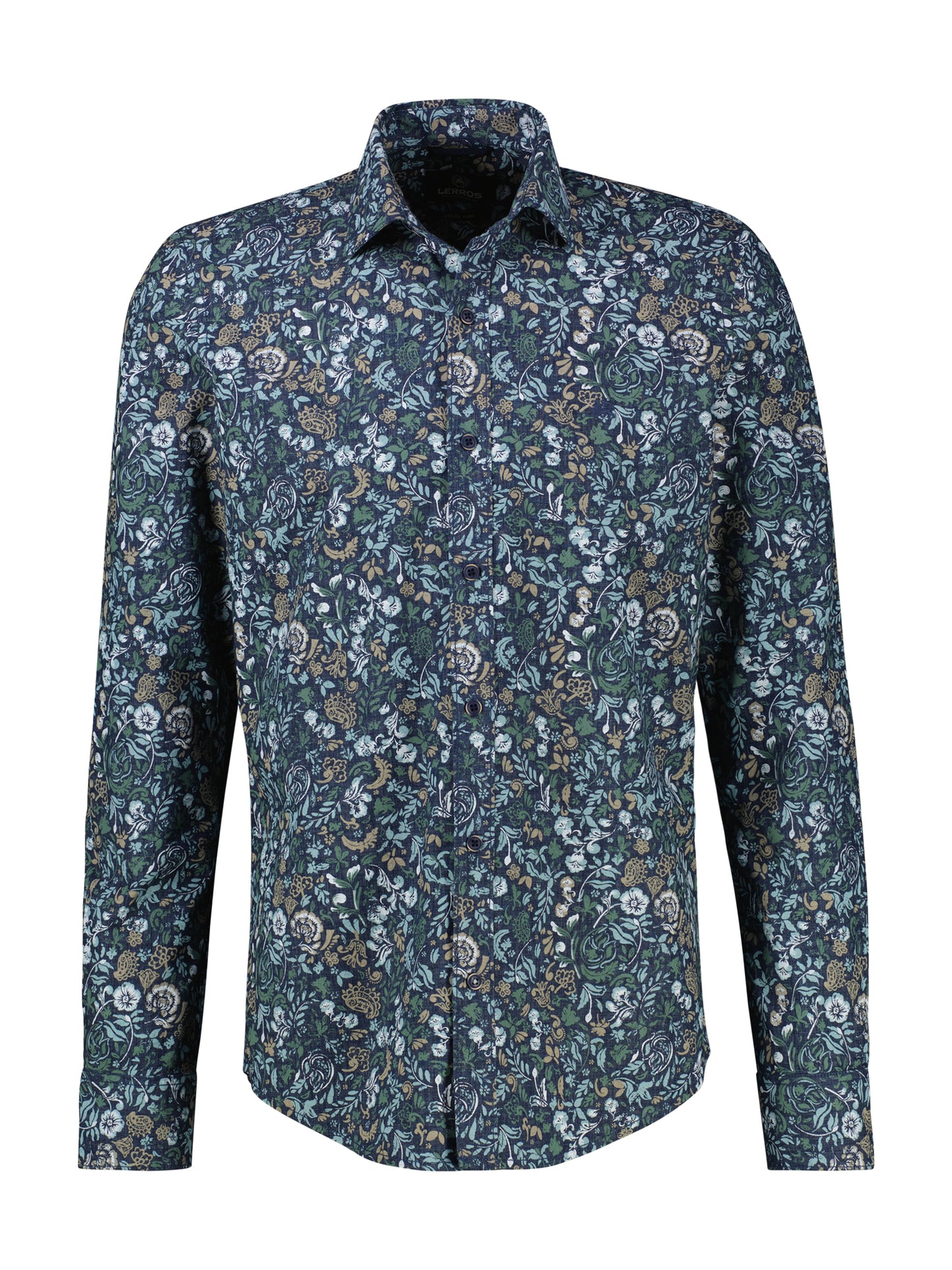 LERROS OVERHEMD BLAUW PRINT