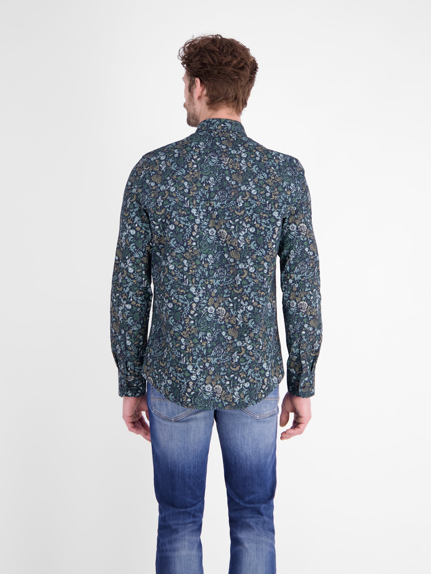 LERROS OVERHEMD BLAUW PRINT