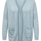ONLY CARMAKOMA  CARESLY LIFE L/S OPEN CARDIGAN KNT NOOS BLAUW