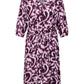 ONLY CARMAKOMA  CARTYLA LIFE 3/4 BLK DRESS AOP