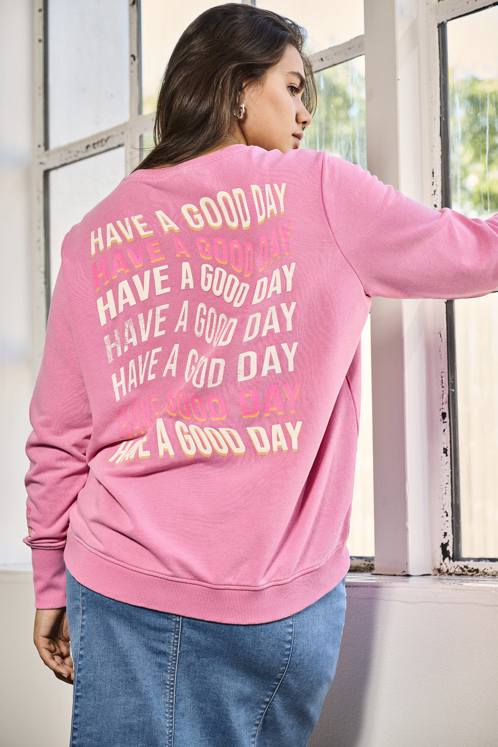 ONLY CARMAKOMA  CARMAYA L/S O-NECK SWEAT JRS Rose