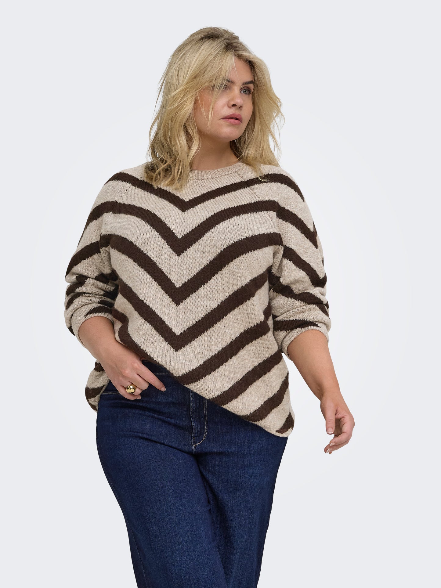 ONLY CARMAKOMA CARELIZA L/S PULLOVER KNT