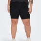 ONLY CARMAKOMA CARTHUNDER LIFE REG LONG SHORTS DNM NOOS Zwart