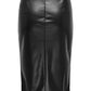 ONLY CARMAKOMA  CARHEIDIHANNA LIFE FAUX LEATHERSKIRT OTW  ZWART