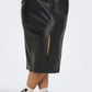 ONLY CARMAKOMA  CARHEIDIHANNA LIFE FAUX LEATHERSKIRT OTW  ZWART