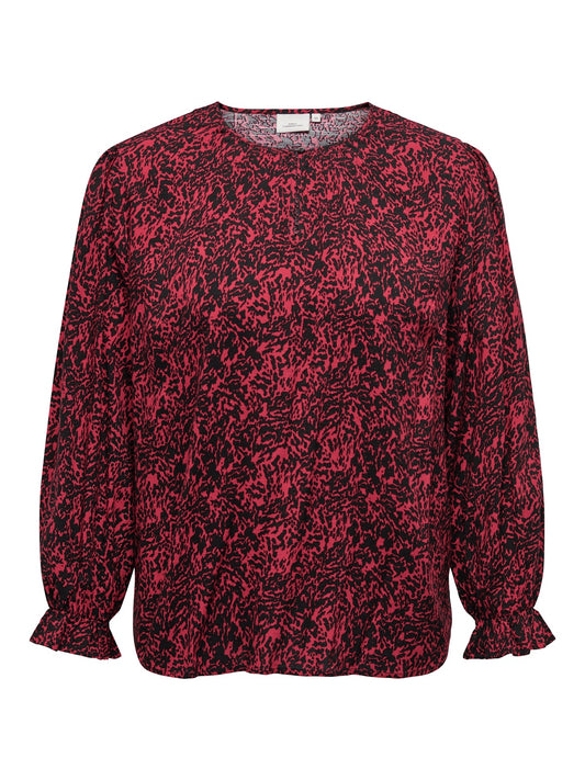 ONLY CARMAKOMA  CARSCARLETT L/S O-NECK TOP