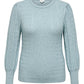 ONLY CARMAKOMA  CARKATIA LS STRUC PUFF O-NECK KNT BLAUW