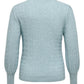 ONLY CARMAKOMA  CARKATIA LS STRUC PUFF O-NECK KNT BLAUW