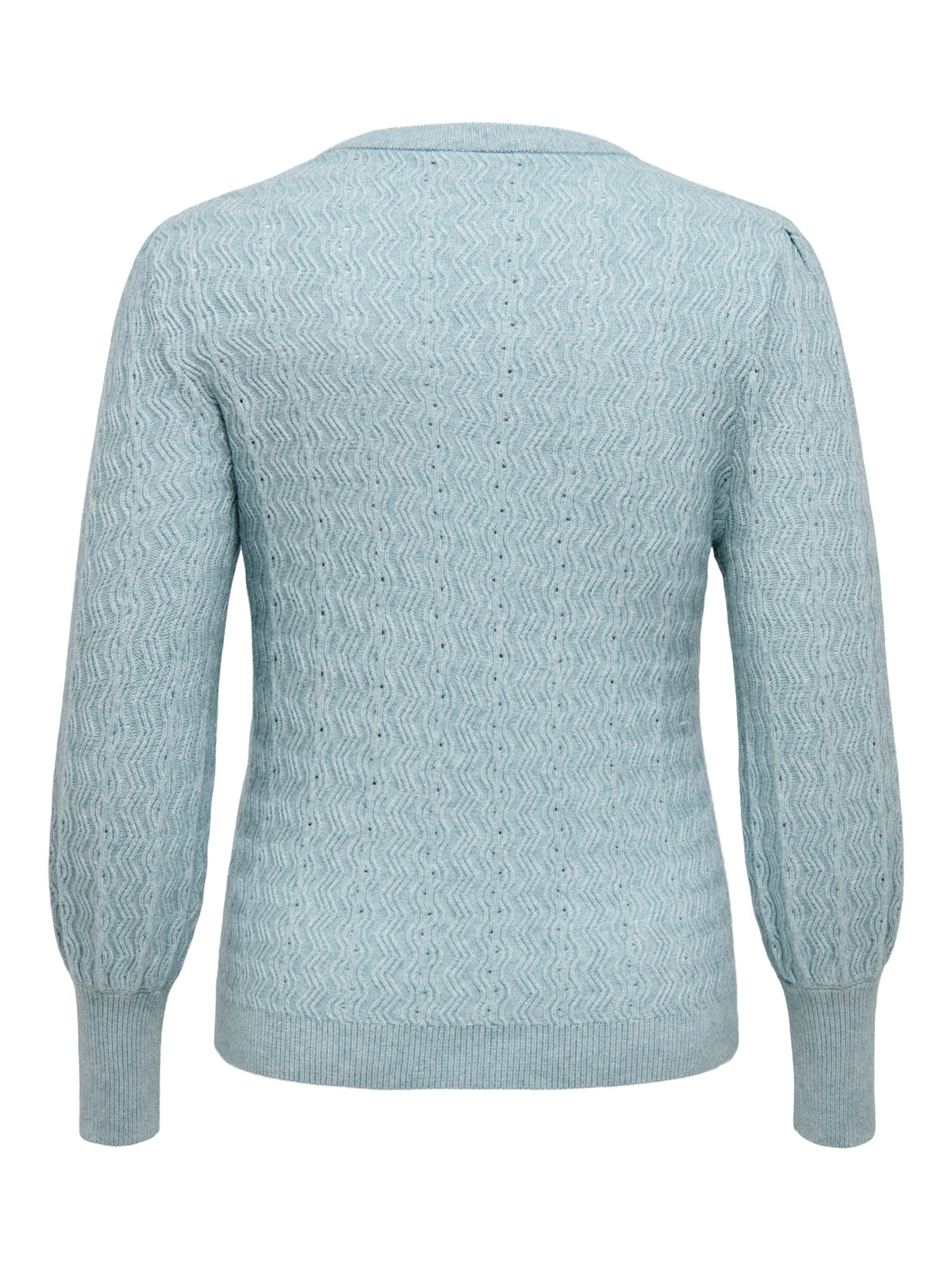 ONLY CARMAKOMA  CARKATIA LS STRUC PUFF O-NECK KNT BLAUW