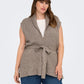 ONLY CARMAKOMA  CARKATIA SL RIB WRAP VEST KNT