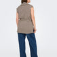 ONLY CARMAKOMA  CARKATIA SL RIB WRAP VEST KNT