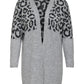 ONLY CARMAKOMA  CARJADE ANIMAL L/S CARDIGAN KNT GRIJS