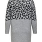 ONLY CARMAKOMA  CARJADE ANIMAL L/S CARDIGAN KNT GRIJS