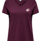 ONLY CARMAKOMA  CARBONNIE LIFE S/S V-NECK REG TEE JRS BORDEAUX