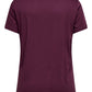 ONLY CARMAKOMA  CARBONNIE LIFE S/S V-NECK REG TEE JRS BORDEAUX